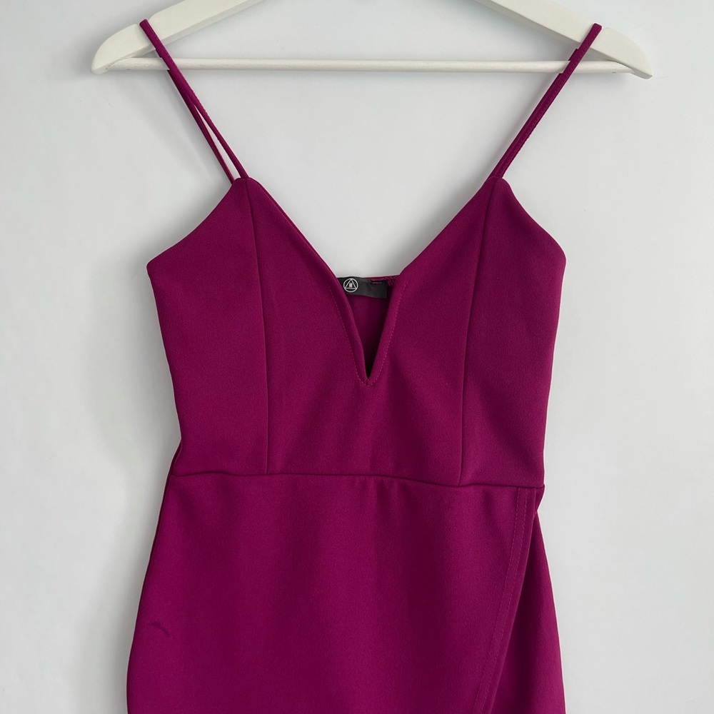 MISSGUIDED purple body fitting dress